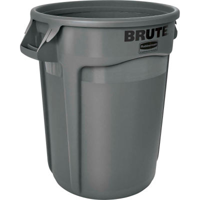 Rubbermaid brute® 2643-60 Trash conteneur w/ventilation canaux, 44 Gallon - Gris - Qté par paquet : 4