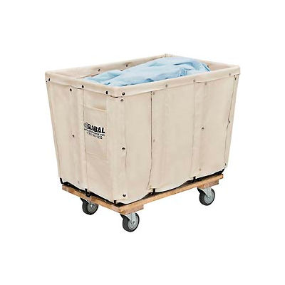 Global Industrial Canvas Basket Truck, 8 Bushel Capacity, Assembled