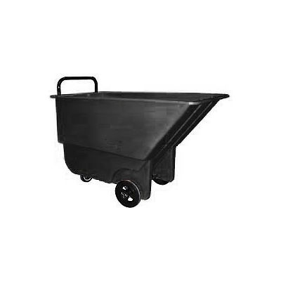 Bayhead Products Light Duty Plastic Tilt Truck, 1/3 Cu. Yd. Cap, 275 Lbs. Cap, Black