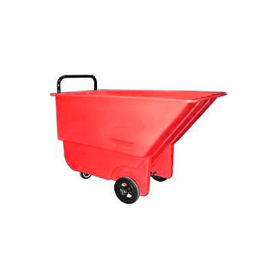 Bayhead Products Light Duty Plastic Tilt Truck, 1/3 Cu. Yd. Cap, 275 Lbs. Cap, Red