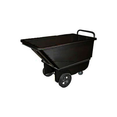 Bayhead Products Light Duty Plastic Tilt Truck, 1/3 Cu. Yd. Cap, 1200 Lbs. Cap, Black