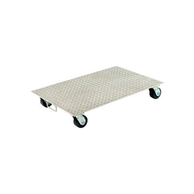 Aluminum Dolly PDA-2436-C-S-H 36"L x 24"W with Solid Deck & Steel Wheels