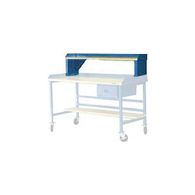 Built-Rite Steel Riser W/ Shop Top Square Edge, 60"W x 12"D, Blue