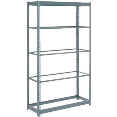 Global Industrial™ Heavy Duty Shelving 48"W x 12"D x 84"H With 5 Shelves - No Deck - Gray