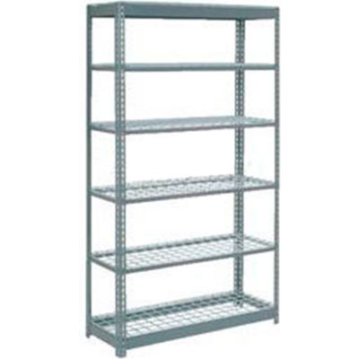Global Industrial™ Heavy Duty Shelving 48"W x 12"D x 84"H With 7 Shelves - Wire Deck - Gray
