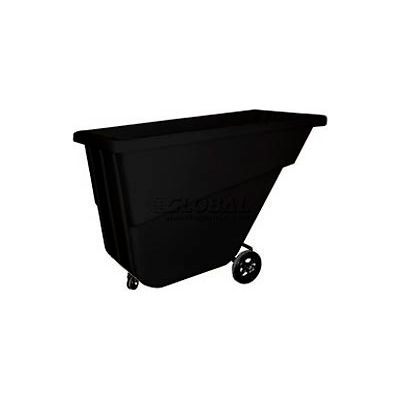 Bayhead Products Light Duty Plastic Tilt Truck, 5/8 Cu. Yd., 300 Lbs. Cap, Black