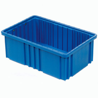 Conteneur de grille industrielle ™ plastique en plastique - DG92060, 16-1/2" L x 10-7/8" W x 6 « H, bleu - Qté par paquet : 8