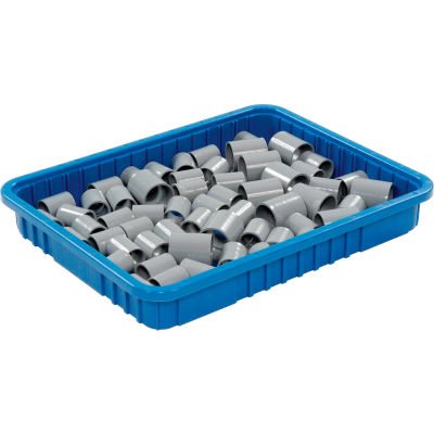 Conteneur de grille industrielle ™ plastique en plastique - DG93030, 22-1/2" L x 17-1/2" W x 3 « H, bleu - Qté par paquet : 6