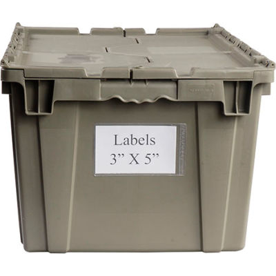 Aigner Bin Buddy BB-35 Adhesive Label Holder (Side Insert) 3" x 5" for Totes, Price per Pack of 25