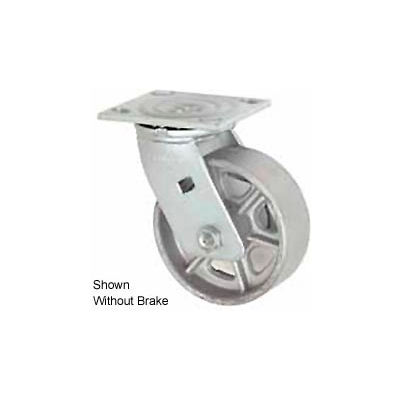Faultless Swivel Plate Caster 1406-5RB 5" Steel Wheel with Brake