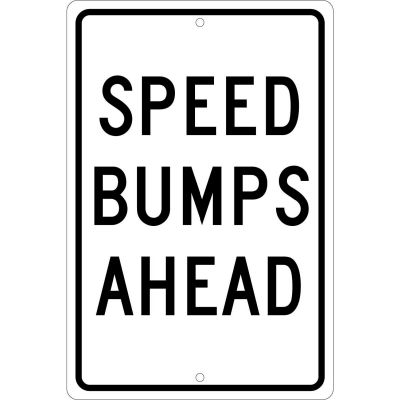 Aluminum Sign - Speed Bump Ahead - .063" Thick, TM35H