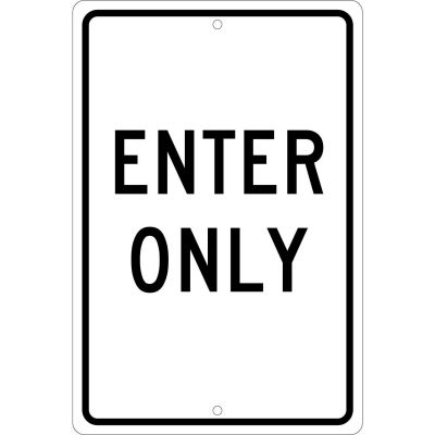 Aluminum Sign - Enter Only - .063 " Thick , TM36H