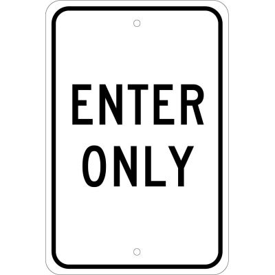 Aluminum Sign - Enter Only - .080" Thick, TM36J