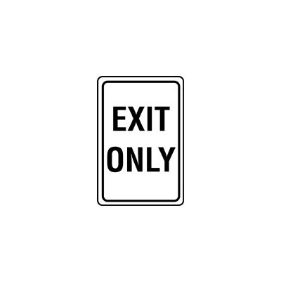 Aluminum Sign - Exit Only - .080 " Thick, TM76J