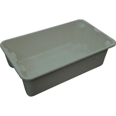 Molded Fiberglass Toteline Nest and Stack Tote 780208 - 17-7/8" x10"-5/8" x 5" Gray - Pkg Qty 10