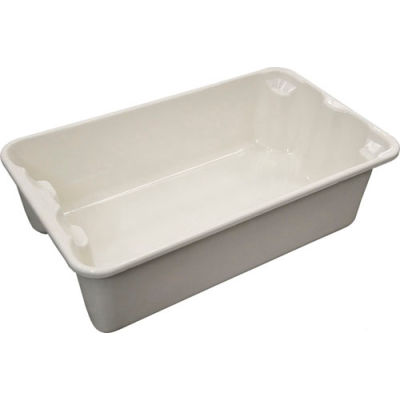 Molded Fiberglass Nest and Stack Tote 780208 - 17-7/8" x10"-5/8" x 5" White - Pkg Qty 10