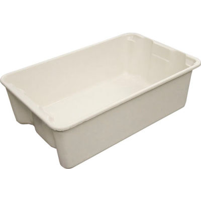 Molded Fiberglass Nest and Stack Tote 780308 - 19-3/4" x 12-1/2" x 6", Pkg Qty 10, White - Pkg Qty 10