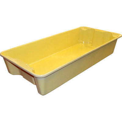 Molded Fiberglass Nest and Stack Tote 780108 with Wire - 42-1/2" x 20" x 7-1/2", Pkg Qty 5, Yellow - Pkg Qty 5