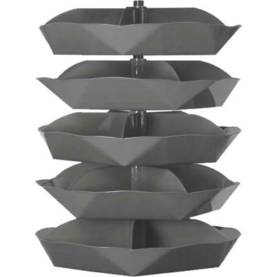 Durham 44" Diameter Rotabin® Revolving Parts Storage Shelving Center 1505-95 - 5 Shelves