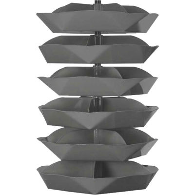 Durham 44" Diameter Rotabin® Revolving Parts Storage Shelving Center 1506-95 - 6 Shelves