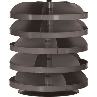 Durham 34" Diameter Rotabin® Revolving Parts Storage Shelving Center 1305-95 - 5 Shelves