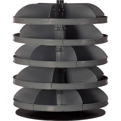 Durham 28" Diameter Rotabin® Revolving Parts Storage Shelving Center 1205-95 - 5 Shelves