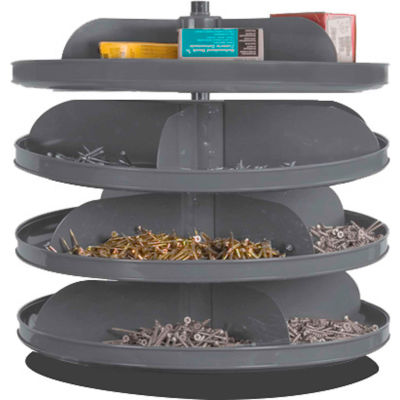 Durham 17" Diameter Rotabin® Revolving Parts Storage Shelving Center 1104-95 - 4 Shelves