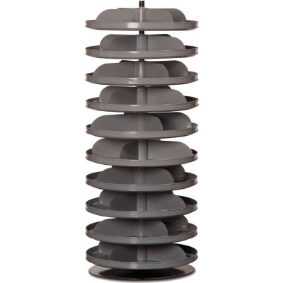 Durham 17" Diameter Rotabin® Revolving Parts Storage Shelving Center 1110-95 - 10 Shelves