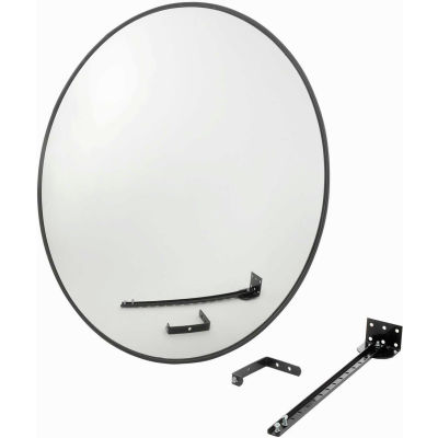 Round Acrylic Convex Mirror, Outdoor, 36" Dia., 160° Viewing Angle