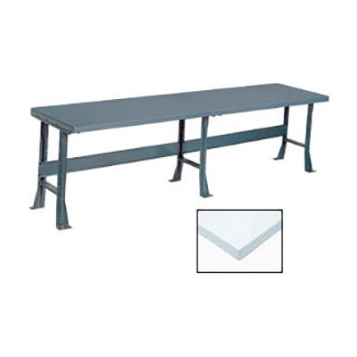Global Industrial Production Workbench w/ Laminate Square Edge Top, 144"W x 30"D, Gray