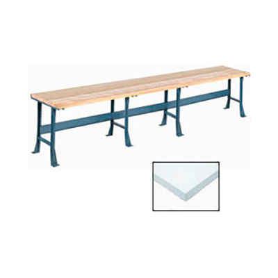 Global Industrial™ Production Workbench w/ Laminate Square Edge Top, 180"W x 36"D, Gray