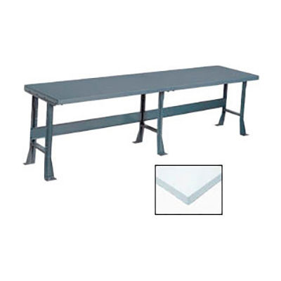 Global Industrial Production Workbench w/ Laminate Square Edge Top, 120"W x 36"D, Gray