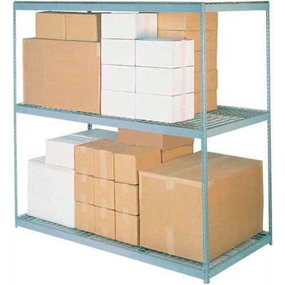 Global Industrial 3 Shelf, Wide Boltless Shelving, 48"L x 24"P x 60"H, Wire Deck, États-Unis