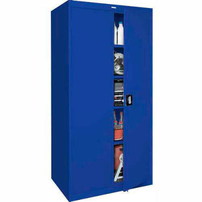 Sandusky Elite Series All-Welded Storage Cabinet, Recessed Handle, 36"Wx24"Dx72"H, Blue