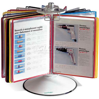 Tarifold® affichage rotatif système Starter Set, 50 poches couleurs assorties
