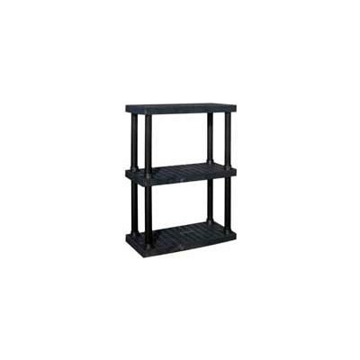 Structural Plastic Adjustable Vented Shelving, 36"W x 16"D x 45"H, Black