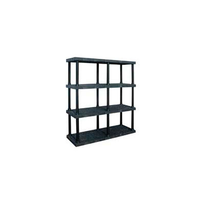 Structural Plastic Adjustable Vented Shelving, 66"W x 24"D x 72"H, Black
