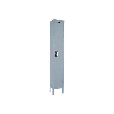 Hallowell® 1-Tier 1 Door Maintenance-Free Quiet Locker, 12"Wx12"Dx72"H, Gray, Unassembled