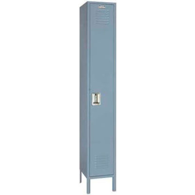 Lyon Single Tier 1 Door Steel Locker With Recessed Handle, 15"Wx18"Dx72"H, Gray, Unassembled