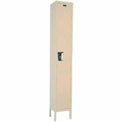 Hallowell UY1258-1A- Maintenance-Free Quiet Locker Single Tier 12x15x72 - 1 Door Assembled - Tan