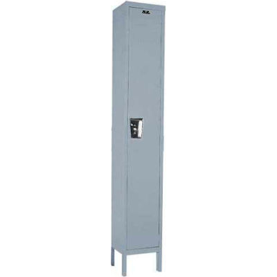 Hallowell UY1588-1A- Maintenance-Free Quiet Locker Single Tier 15x18x72 1 Door Assembled - Dark Gray