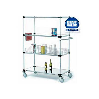 Nexel® Stainless Steel Shelf Truck 36x24x92 1200 Pound Capacity