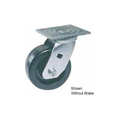 Faultless Swivel Plate Caster 460S3-1/2RB 3" Polyolefin Wheel with Brake