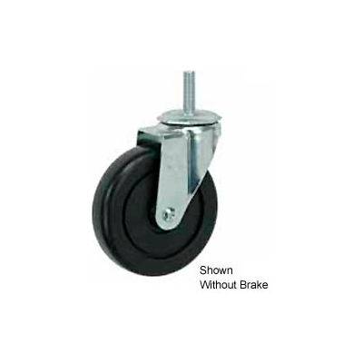 Faultless Swivel Threaded Stem Caster G493-5RB 5" TPR Wheel with Brake