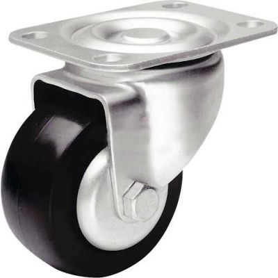 Colson® Low-Profile Swivel Plate Caster 3" Polyolefin Wheel 210 Lb. Capacity