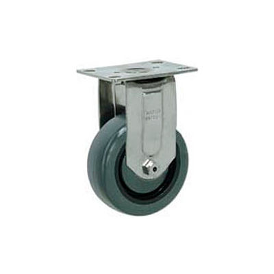 Faultless Stainless Steel Rigid Plate Caster S8796-5 5" Polyurethane Wheel