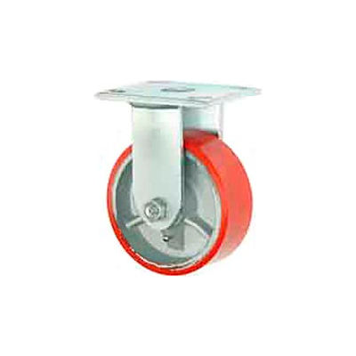 Faultless Rigid Plate Caster 3438-8 8" Mold-On Poly Wheel