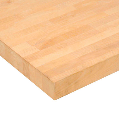 Global Industrial 48"W x 30"D x 1-3/4"H Maple Butcher Block Square Edge Workbench Top