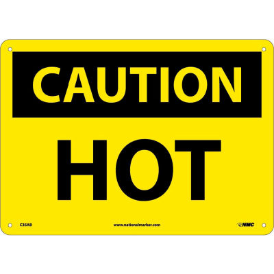 Safety Signs - Caution Hot - Aluminum