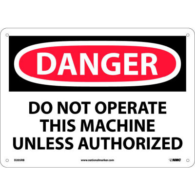 Safety Signs - Danger Do Not Operate - Rigid Plastic 10"H X 14"W